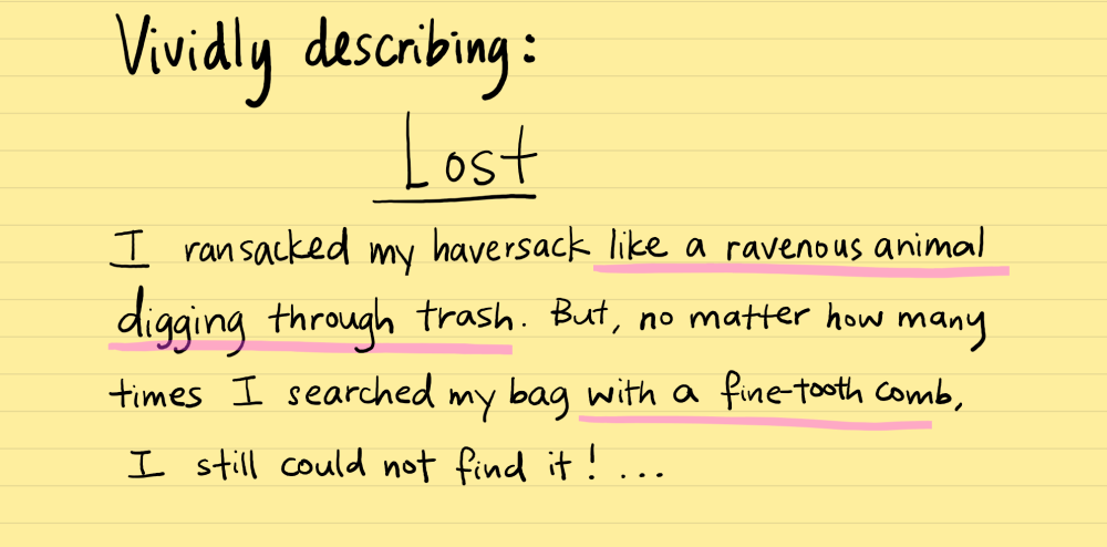 Vividly describing - lost
